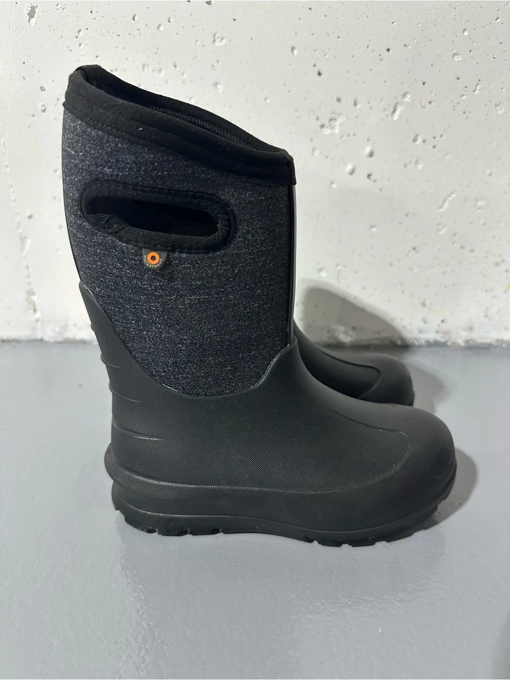 Bogs Kids Black Tall Waterproof Handle Boots